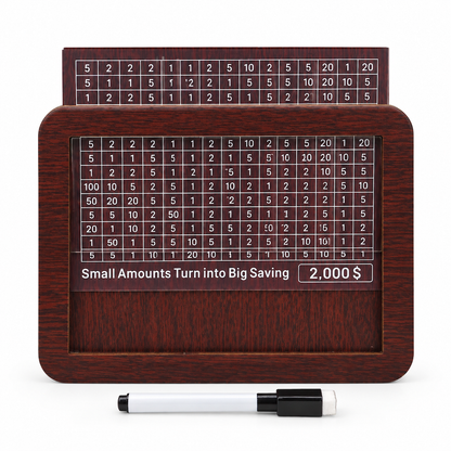 Wooden Money Box with Counter and Savings Target Retro Decorative Tabletop Cash Saving Box